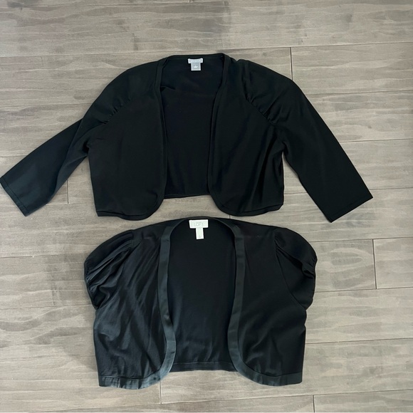 Ann Taylor cardigan shrug lot long sleeve cap sleeve sweater coverup large - Picture 1 of 9